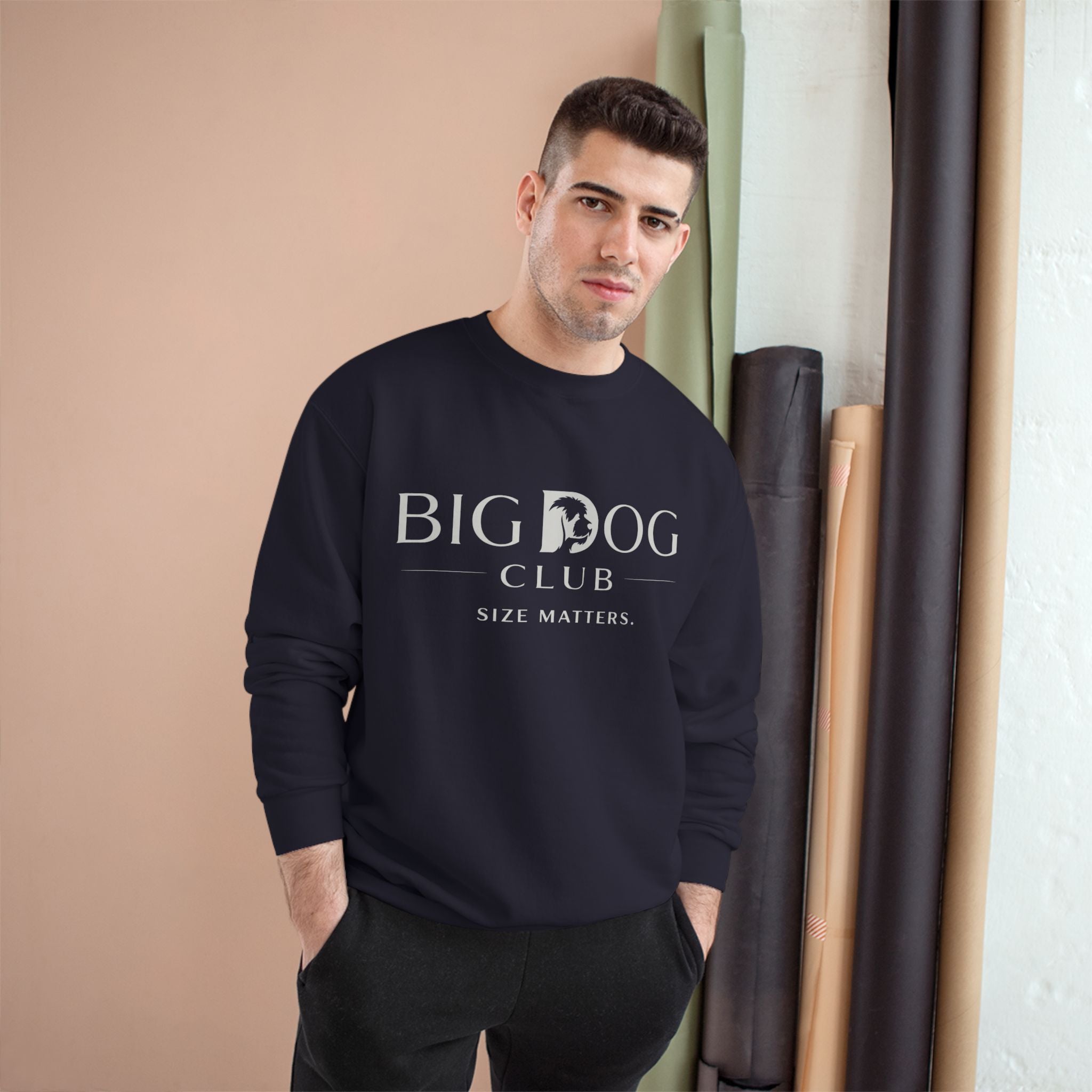 Big Dog Club Size Matters Sweatshirt | Champion Crewneck