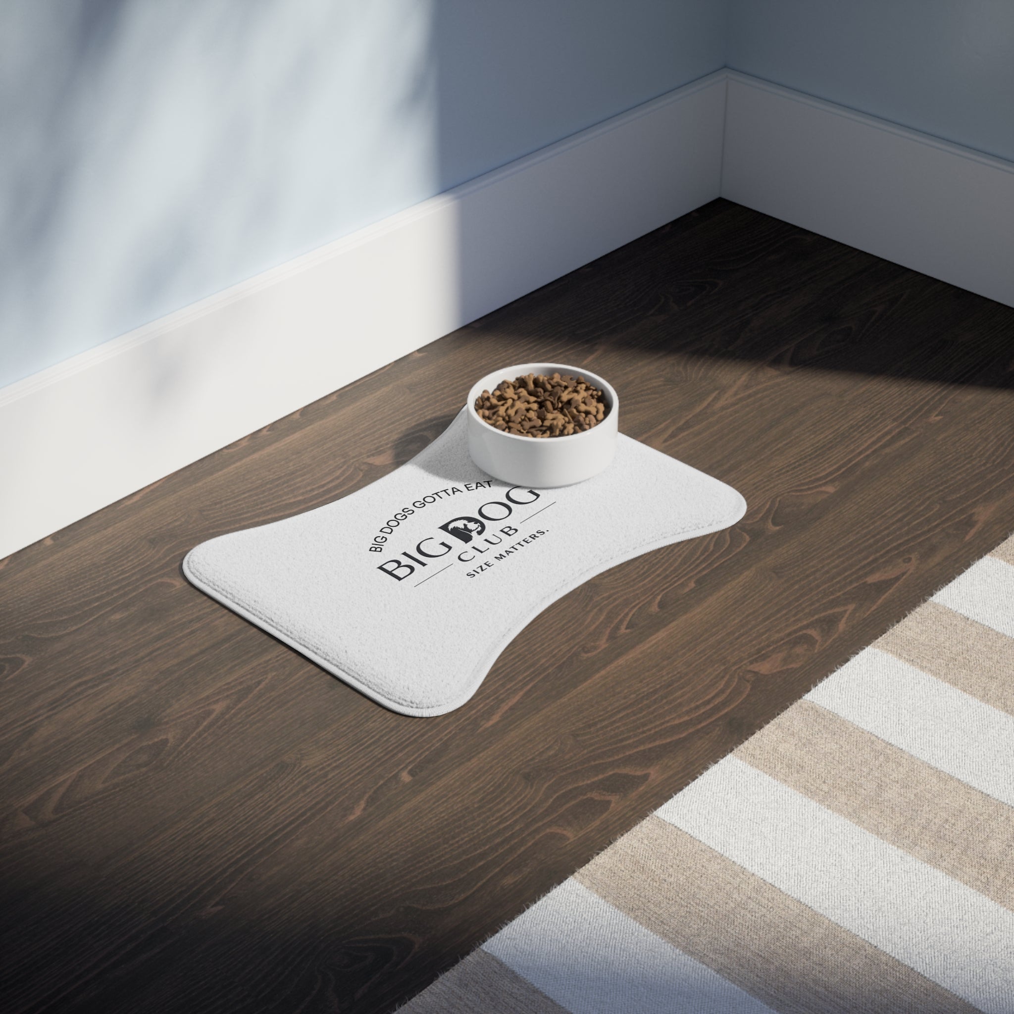 Big Dog Club Bone Feeding Mat — "Big Dogs Gotta Eat" Pet Placemat